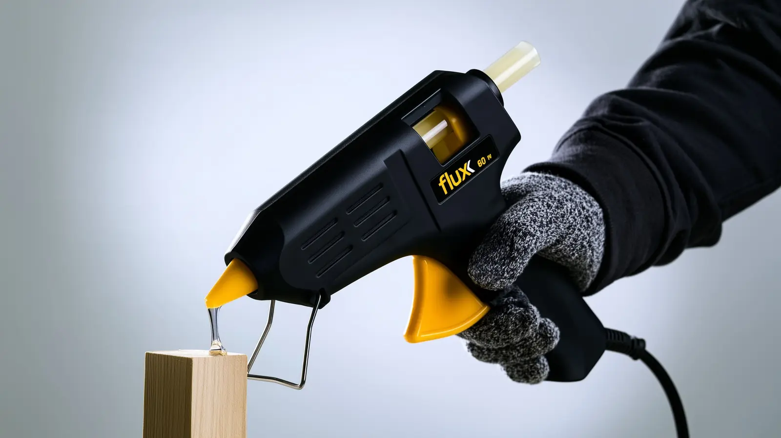 Uma pistola de cola quente Flux