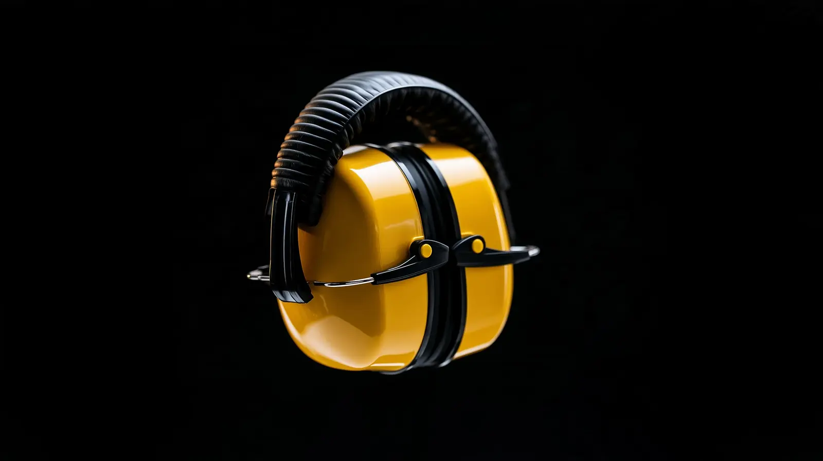 Protetores auriculares amarelos